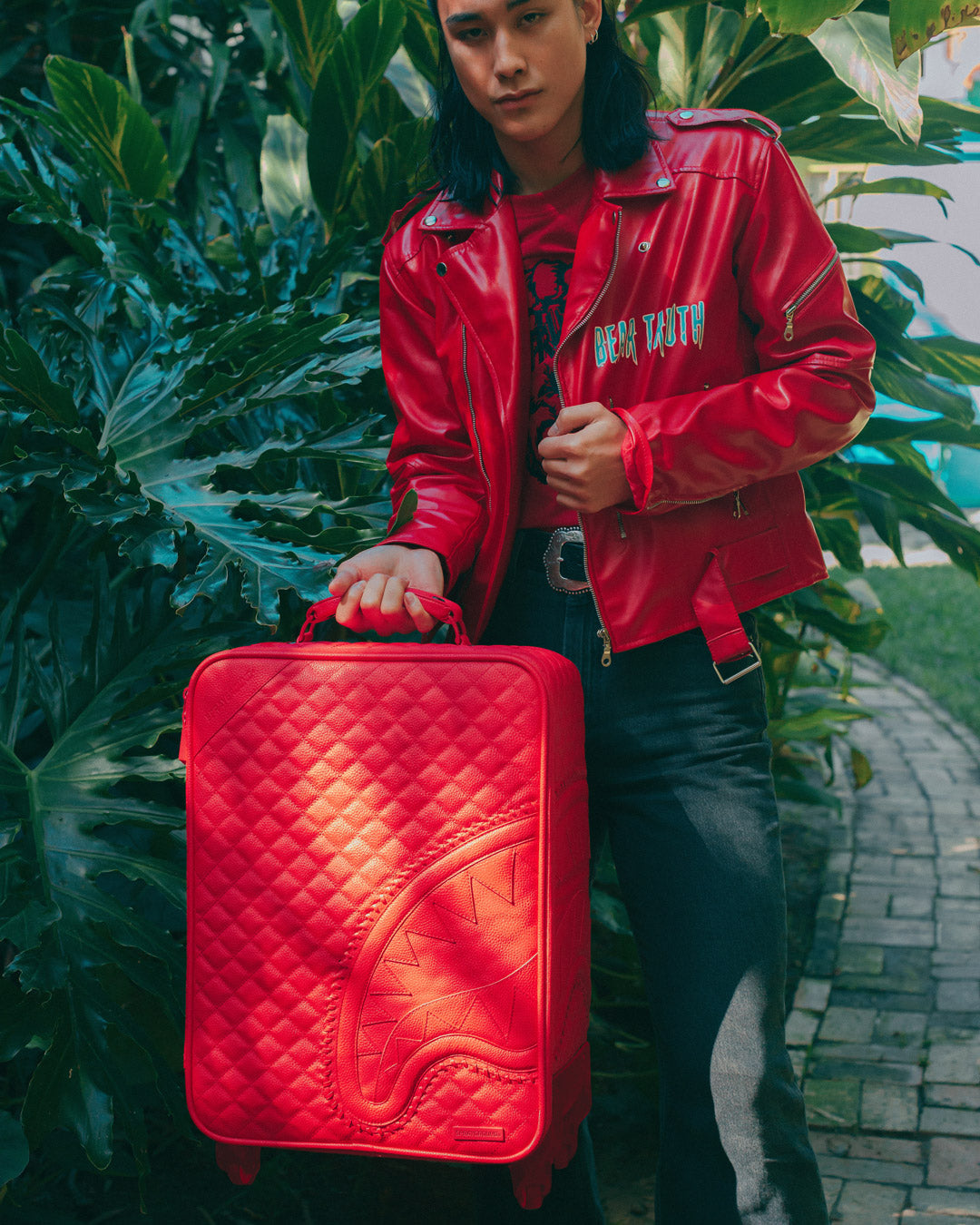 RED RIVIERA JETSETTER CARRY-ON LUGGAGE
