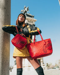 MONEY PATTERN BRICK TOTE